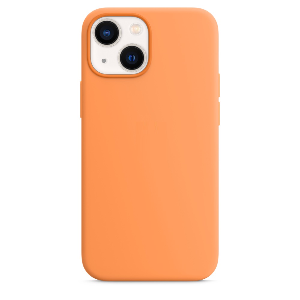 Силиконовый чехол Naturally Silicone Case with MagSafe Marigold для iPhone 13 mini