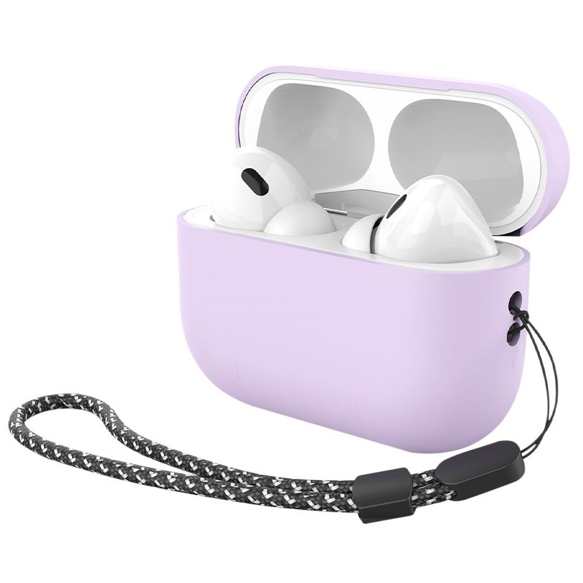 Силиконовый чехол Deppa Purple для AirPods Pro 2 (47342)