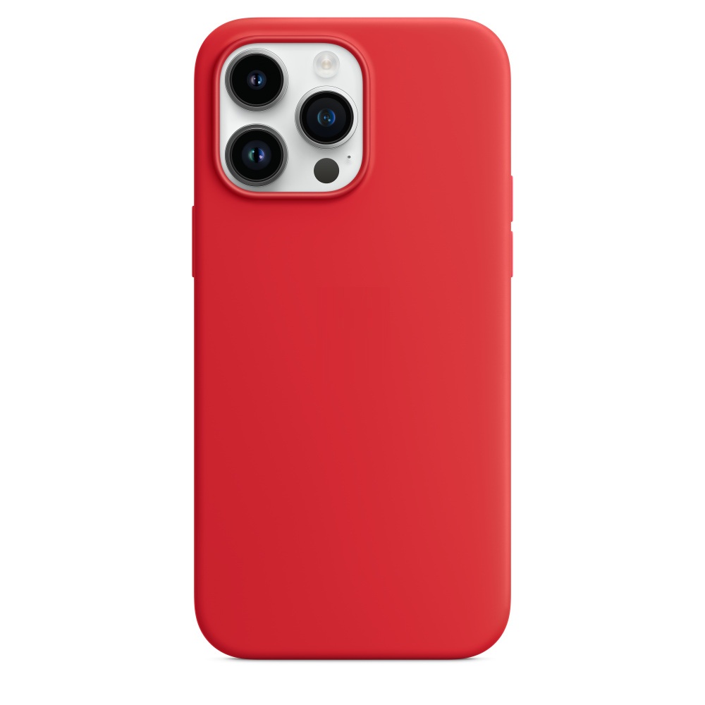 Силиконовый чехол Naturally Silicone Case with MagSafe Red для iPhone 14 Pro Max