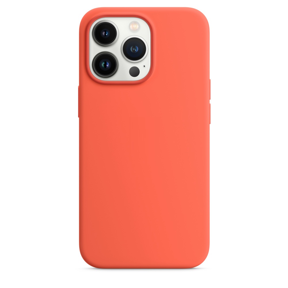 Силиконовый чехол Naturally Silicone Case with MagSafe Nectarine для iPhone 13 Pro