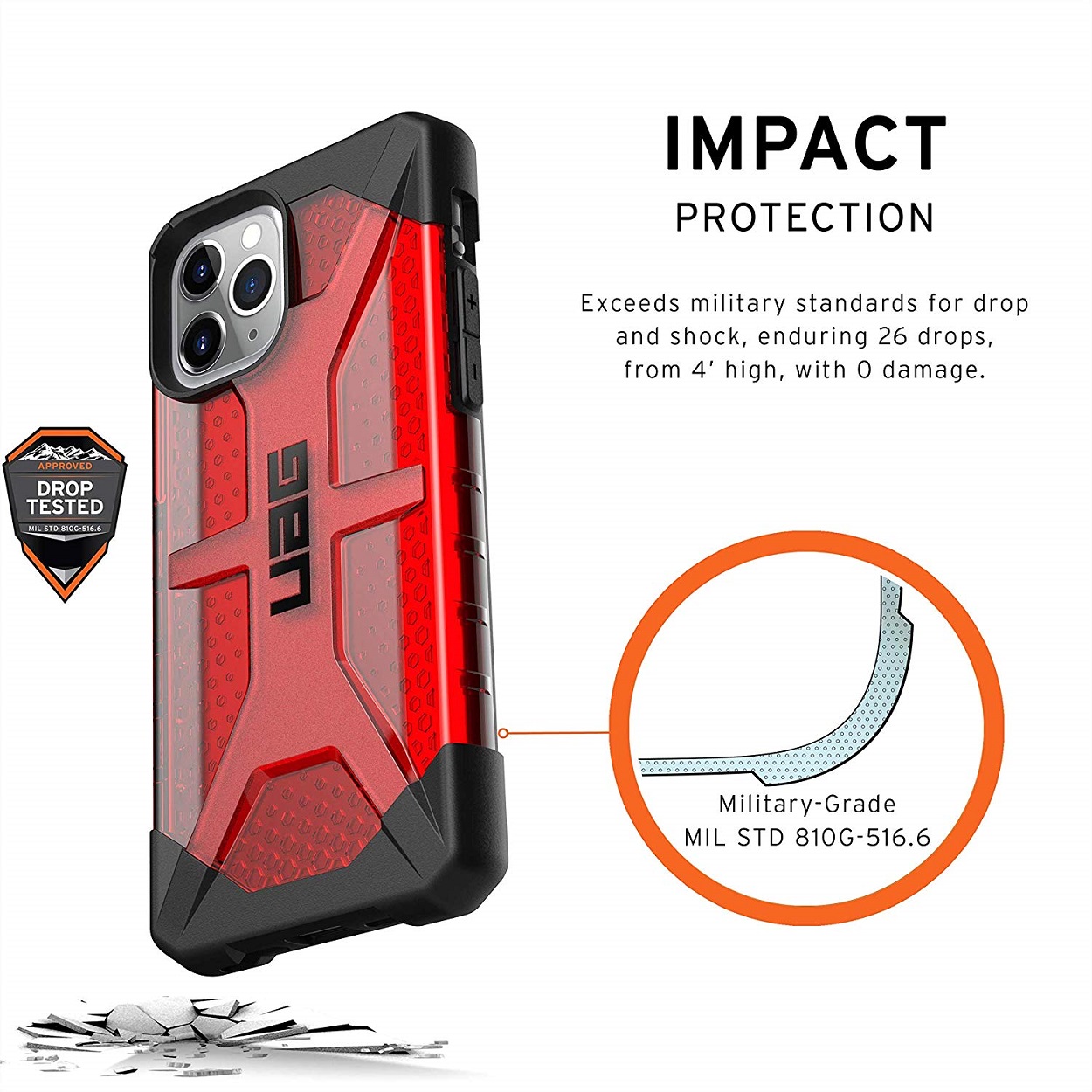 Противоударный защитный чехол UAG Plasma Magma для iPhone 11 Pro