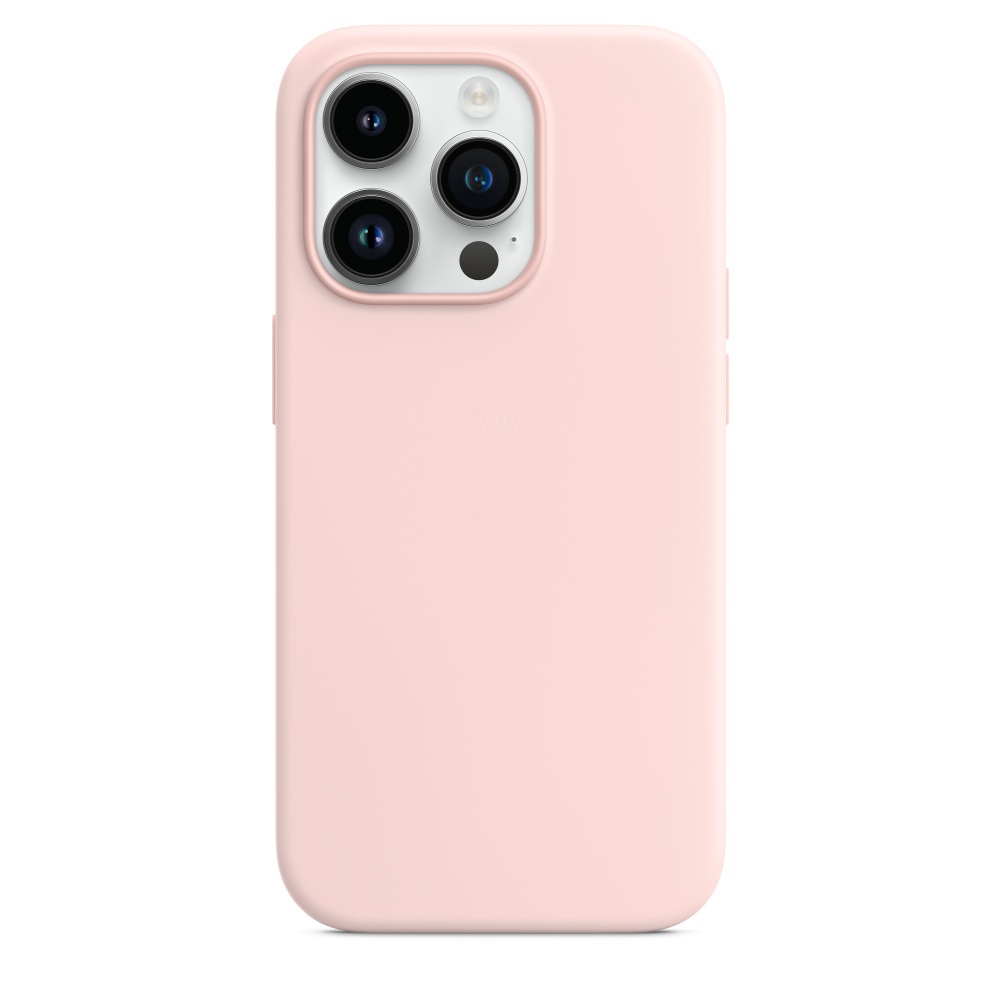 Силиконовый чехол Naturally Silicone Case with MagSafe Chalk Pink для iPhone 14 Pro