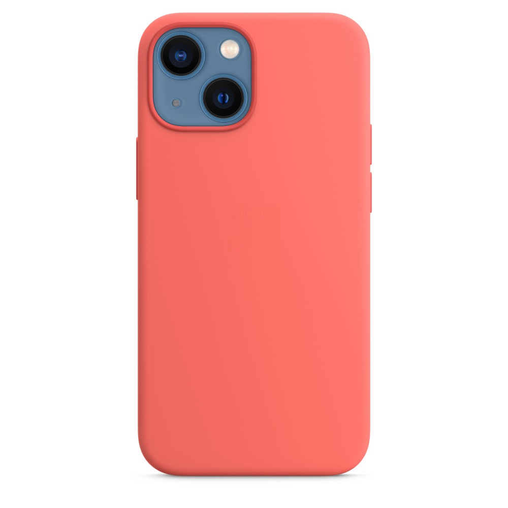 Силиконовый чехол Naturally Silicone Case with MagSafe Pink Pomelo для iPhone 13 mini