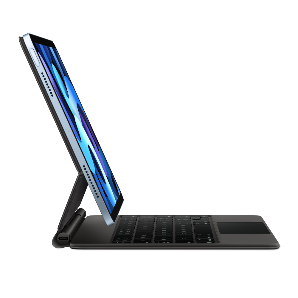 Чехол-клавиатура Apple Magic Keyboard для iPad Pro 11 (2018-2022)/iPad Air (2020-2024) Black (MXQT2) кириллица (лазерная гравировка) + QWERTY