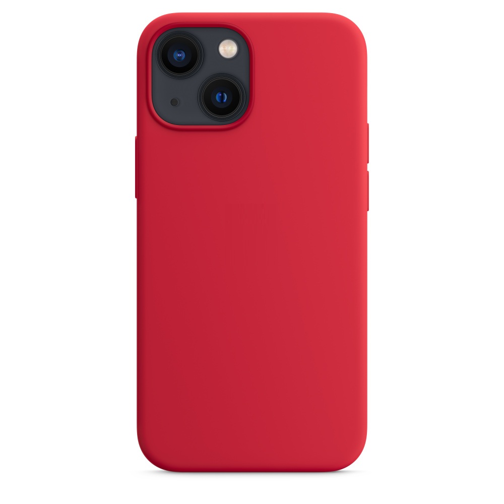 Силиконовый чехол Naturally Silicone Case with MagSafe Red для iPhone 13 mini