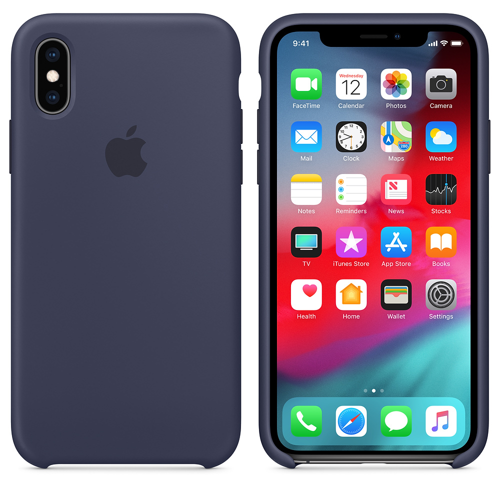 Силиконовый чехол Apple iPhone XS Silicone Case - Midnight Blue (MRW92ZM/A) для iPhone XS