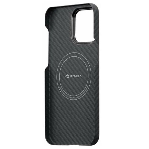 Чехол PITAKA MagEZ Case 3 для iPhone 14 6.1, черный/серый (Black/Grey Twill)