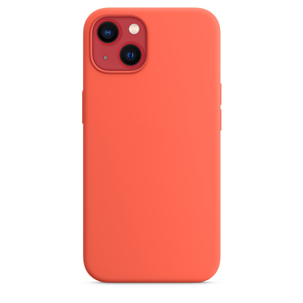 Силиконовый чехол Naturally Silicone Case with MagSafe Nectarine для iPhone 13