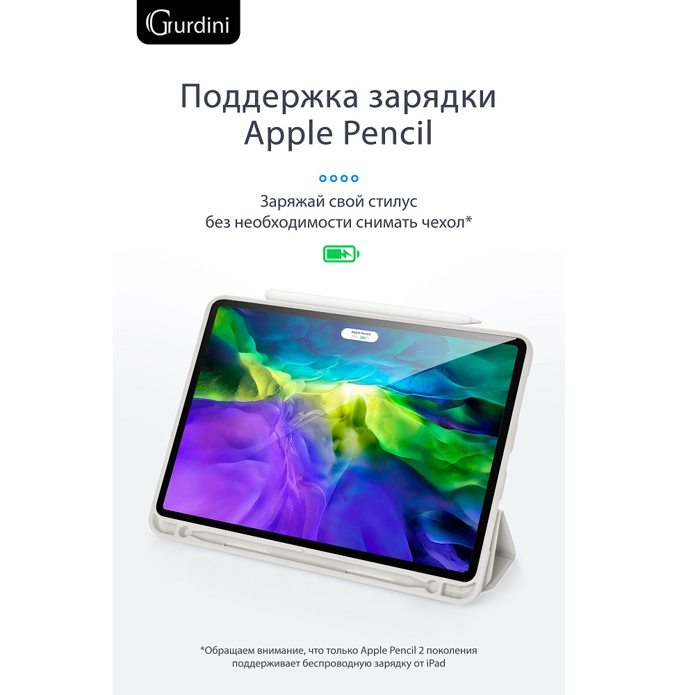 Чехол-книжка Gurdini Milano Series (pen slot) для iPad Pro 11 Stone