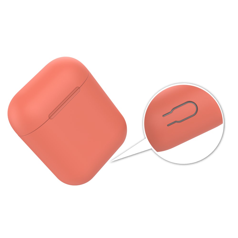 Силиконовый чехол Deppa Ultra Slim Peach для AirPods (47040)