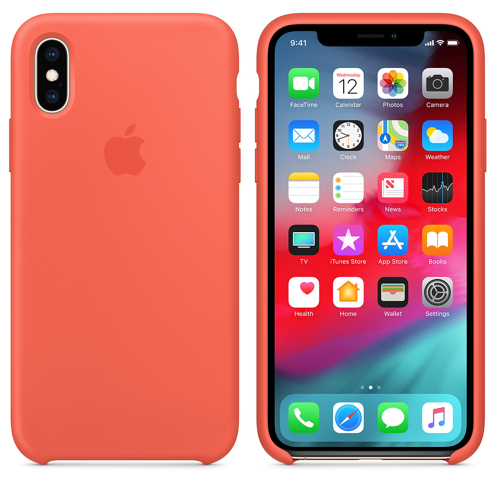 Силиконовый чехол Apple iPhone XS Silicone Case - Nectarine (MTFA2ZM/A) для iPhone XS