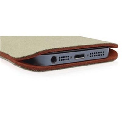 Чехол Macally Microfiber Pouch Biege для iPhone 5S/SE