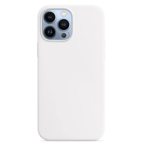 Силиконовый чехол Naturally Silicone Case White для iPhone 13 Pro