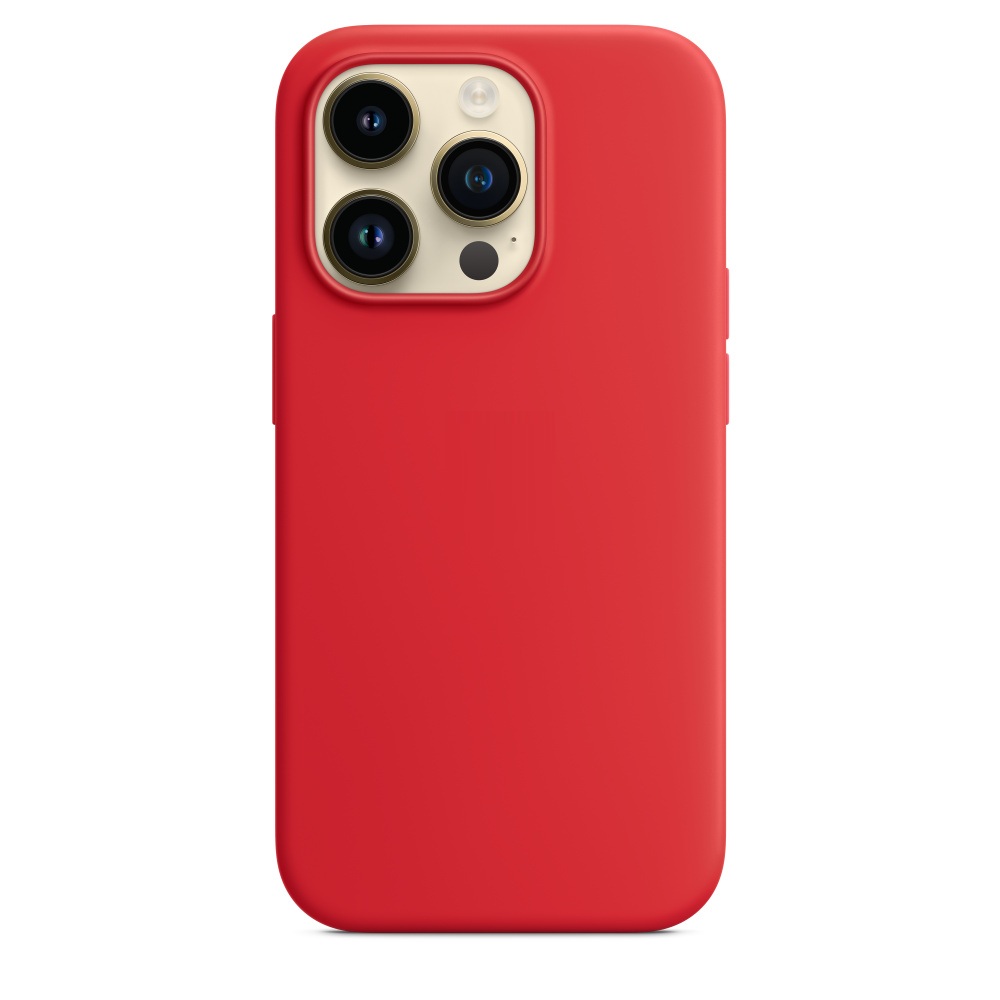 Силиконовый чехол Naturally Silicone Case with MagSafe Red для iPhone 14 Pro