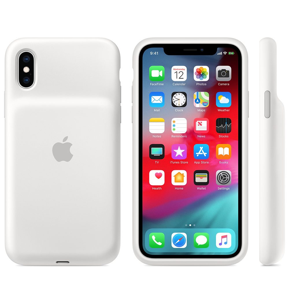 Силиконовый чехол-аккумулятор Apple iPhone XS Smart Battery Case White (MRXL2ZM/A) для iPhone Xs