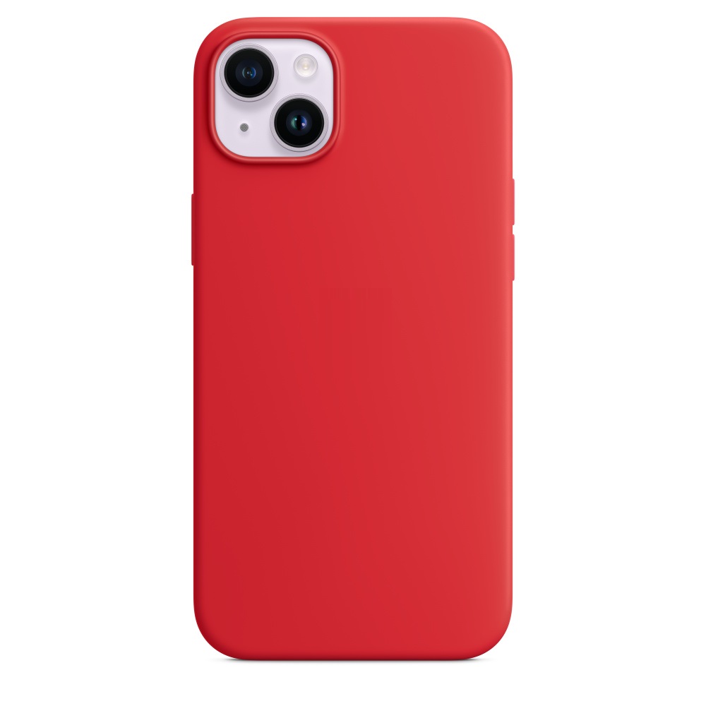 Силиконовый чехол Naturally Silicone Case with MagSafe Red для iPhone 14 Plus