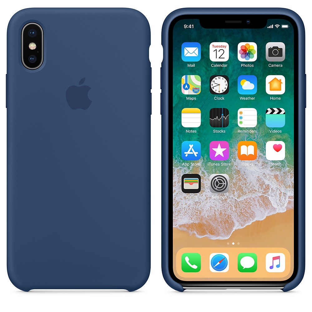 Силиконовый чехол Apple iPhone X Silicone Case - Blue Cobalt (MQT42ZM/A) для iPhone X