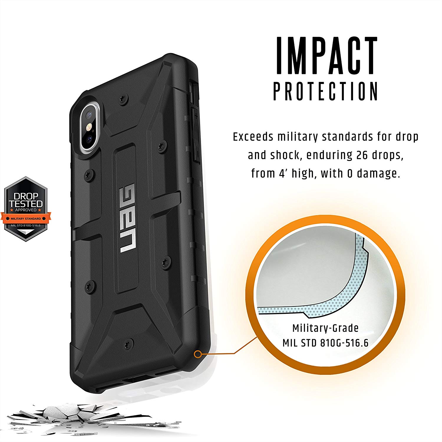 Чехол UAG Pathfinder Series Case Black для iPhone X/Xs