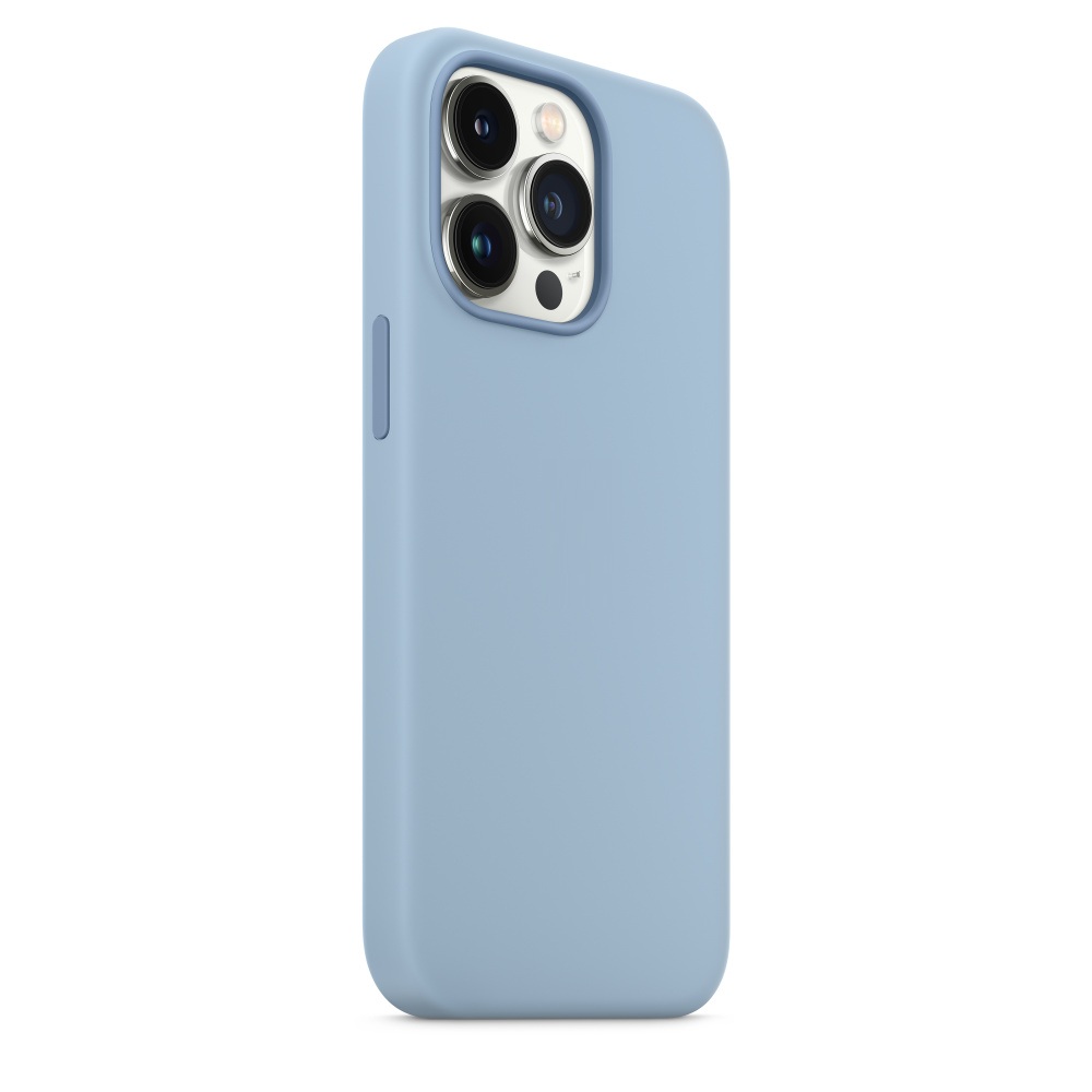 Силиконовый чехол Naturally Silicone Case with MagSafe Blue Fog для iPhone 13 Pro