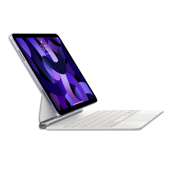 Чехол-клавиатура Apple Magic Keyboard для iPad Pro 11 (2018-2022)/iPad Air (2020-2024) White (MJQJ3) кириллица (лазерная гравировка) + QWERTY