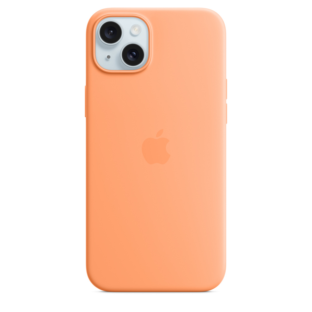 Силиконовый чехол Apple iPhone 15 Plus Silicone Case with MagSafe - Orange Sorbet (MT173ZM/A) для iPhone 15 Plus