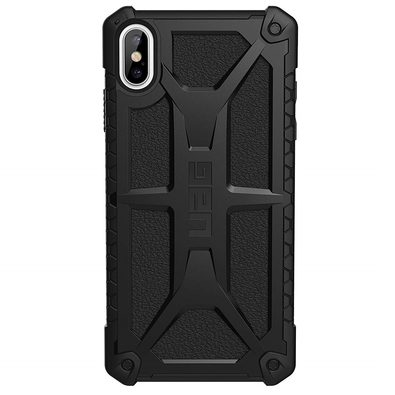 Противоударный защитный чехол UAG Monarch Black Leather для iPhone Xs Max