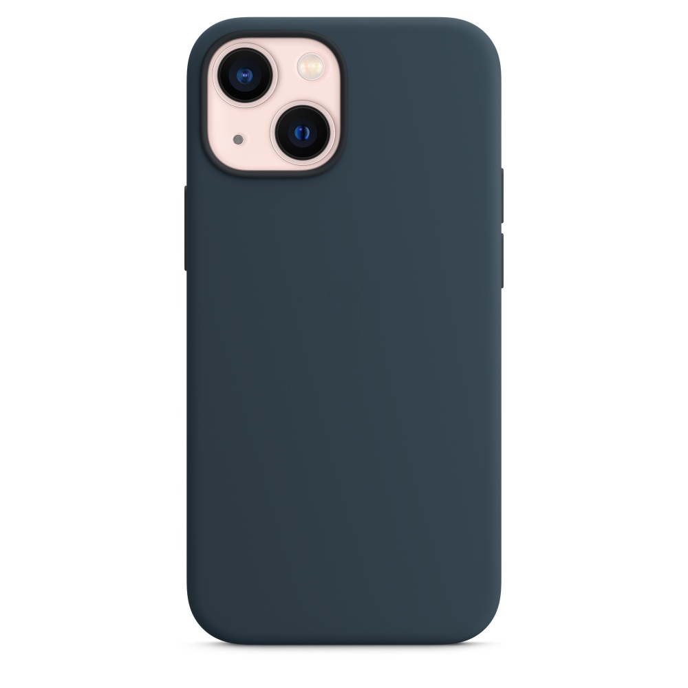 Силиконовый чехол Naturally Silicone Case with MagSafe Abyss Blue для iPhone 13 mini