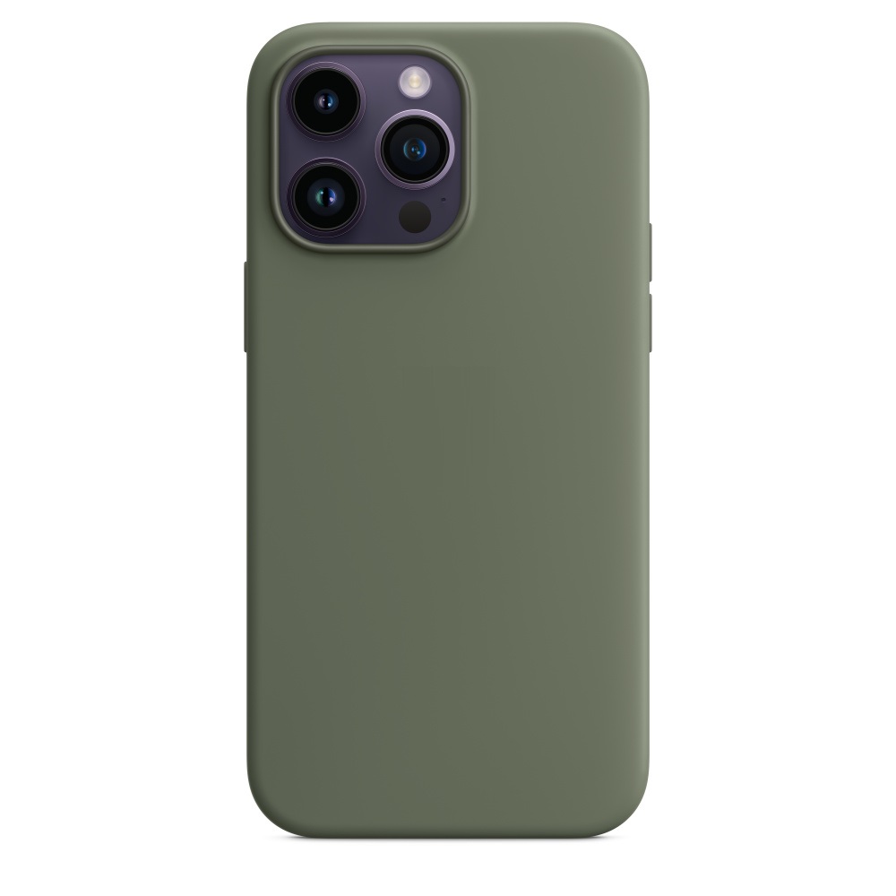 Силиконовый чехол Naturally Silicone Case with MagSafe Olive для iPhone 14 Pro Max