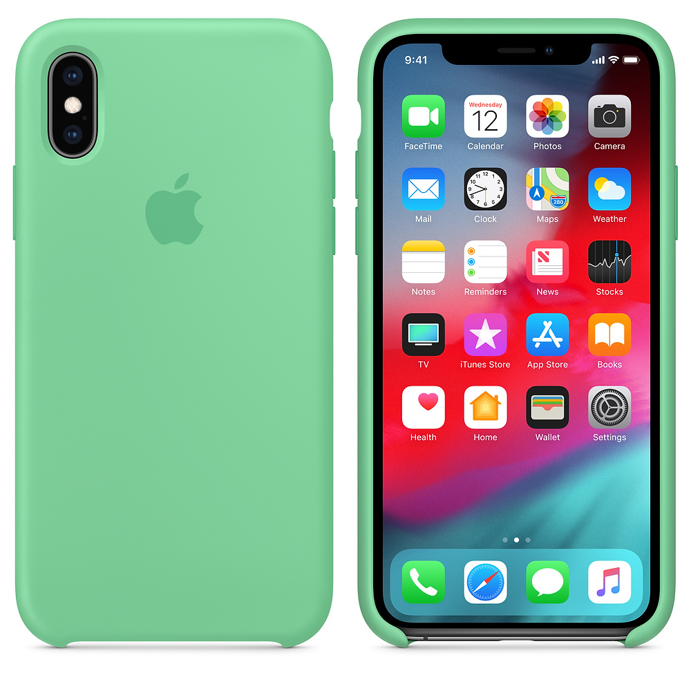 Силиконовый чехол Apple iPhone XS Silicone Case - Spearmint (MVF52ZM/A) для iPhone XS