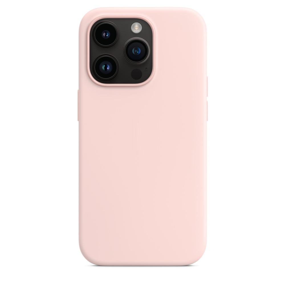 Силиконовый чехол Naturally Silicone Case with MagSafe Chalk Pink для iPhone 14 Pro