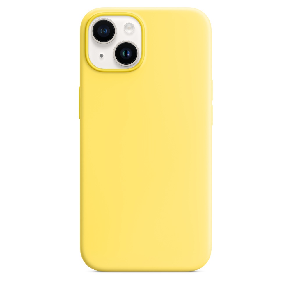 Силиконовый чехол Naturally Silicone Case with MagSafe Canary Yellow для iPhone 14