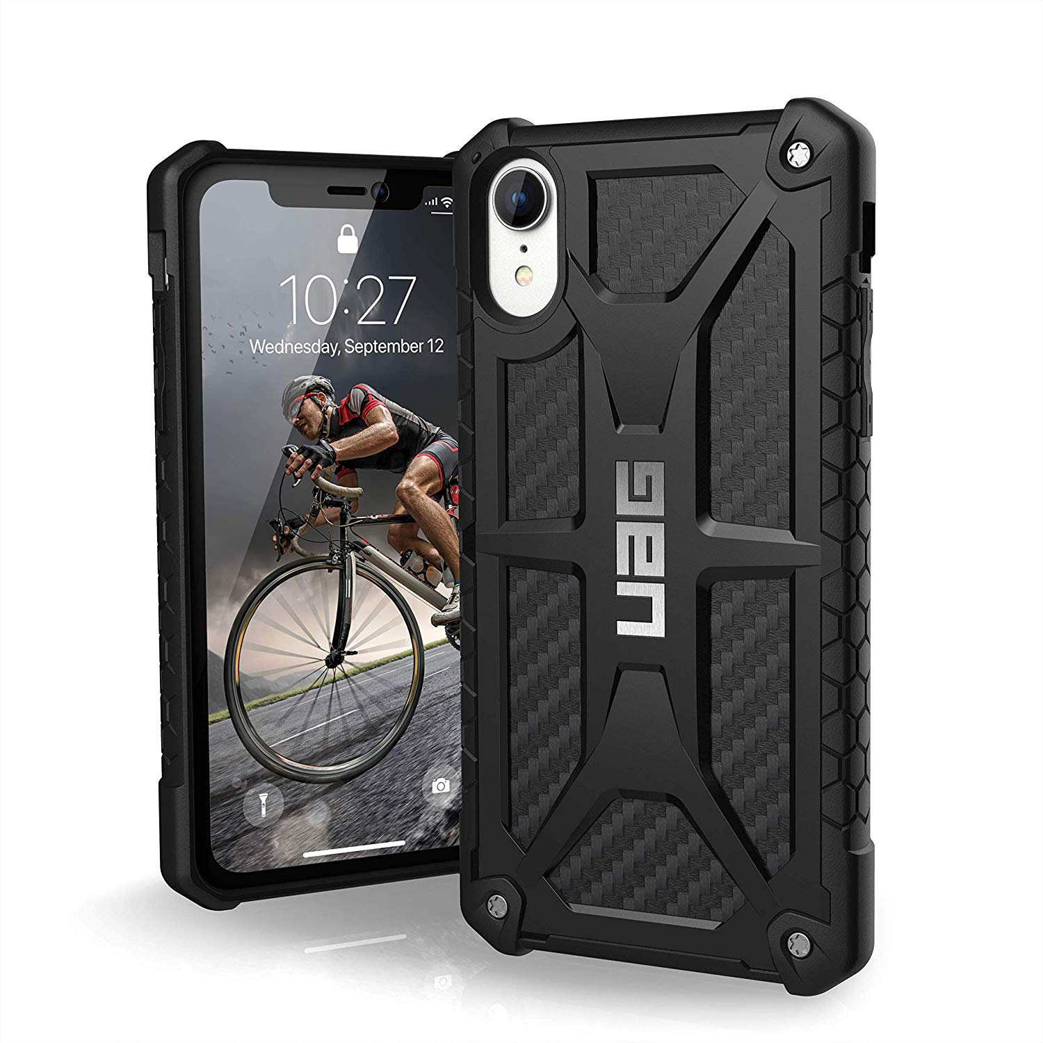 Противоударный защитный чехол UAG Monarch Carbon Fiber для iPhone XR