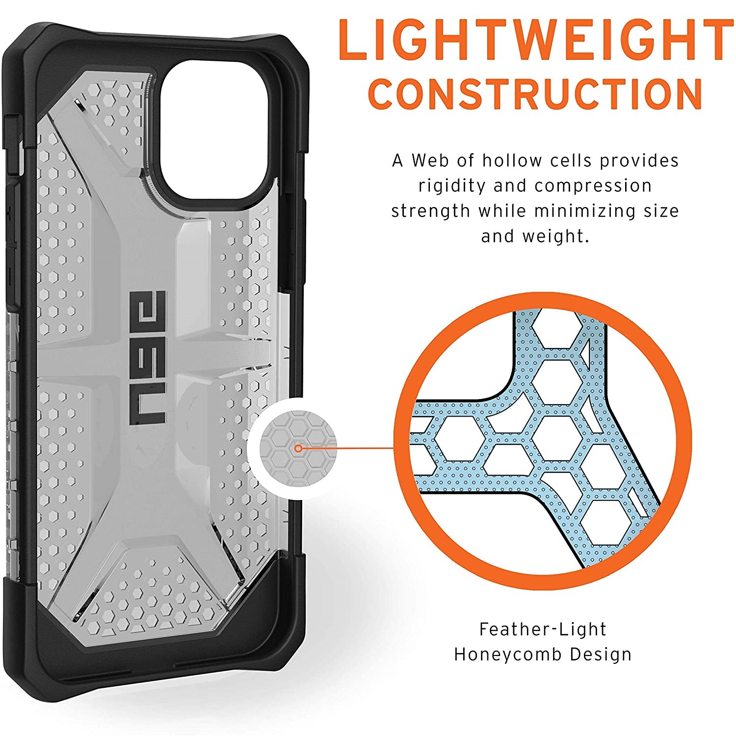 Противоударный защитный чехол UAG Plasma Ash для iPhone 12/12 Pro