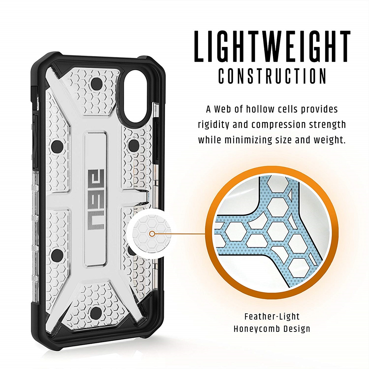 Противоударный защитный чехол UAG Plasma Ice для iPhone X/XS