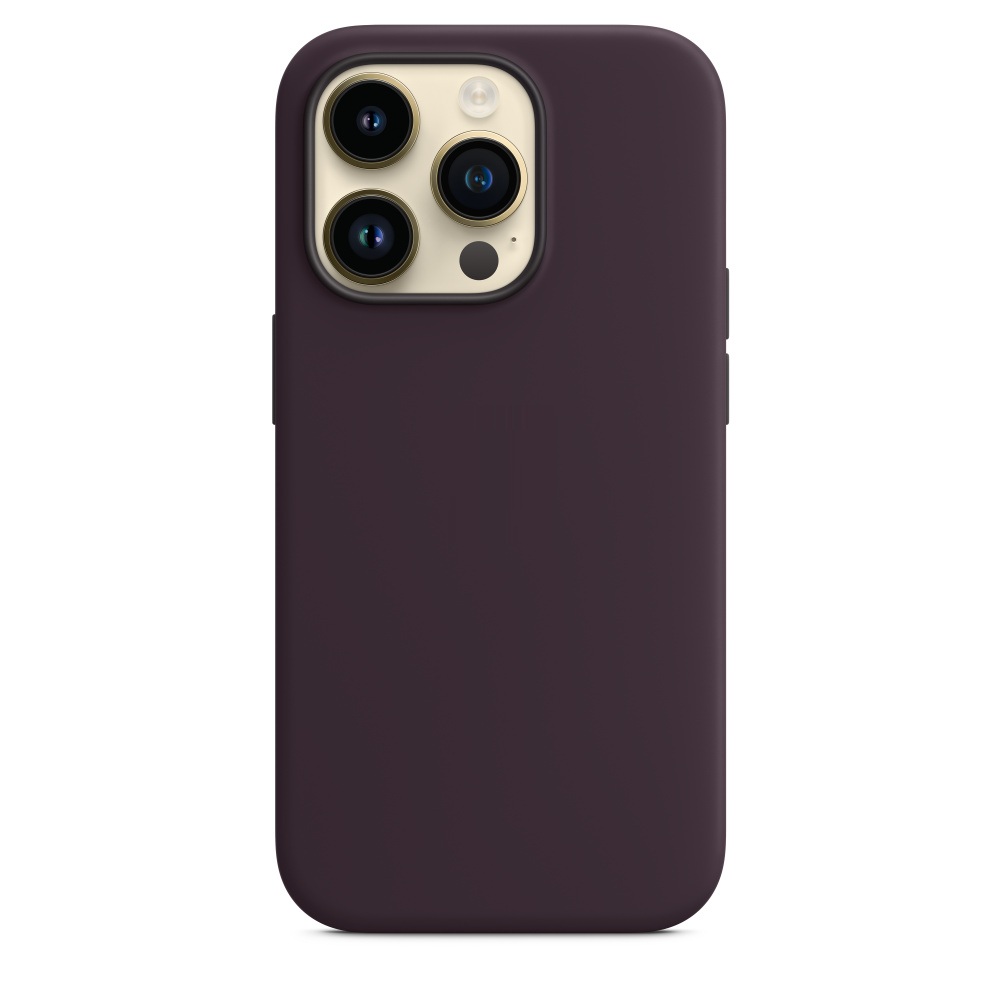 Силиконовый чехол Naturally Silicone Case with MagSafe Elderberry для iPhone 14 Pro