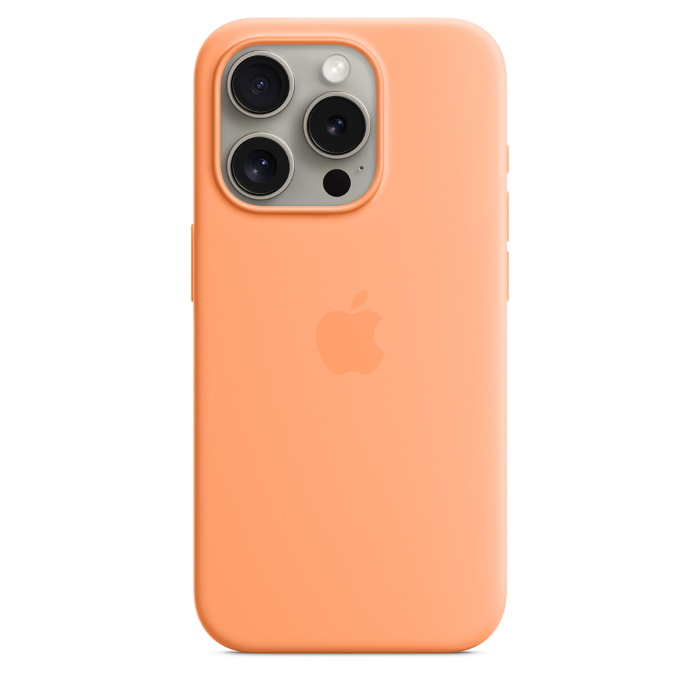 Силиконовый чехол Apple iPhone 15 Pro Silicone Case with MagSafe - Orange Sorbet (MT1H3ZM/A) для iPhone 15 Pro