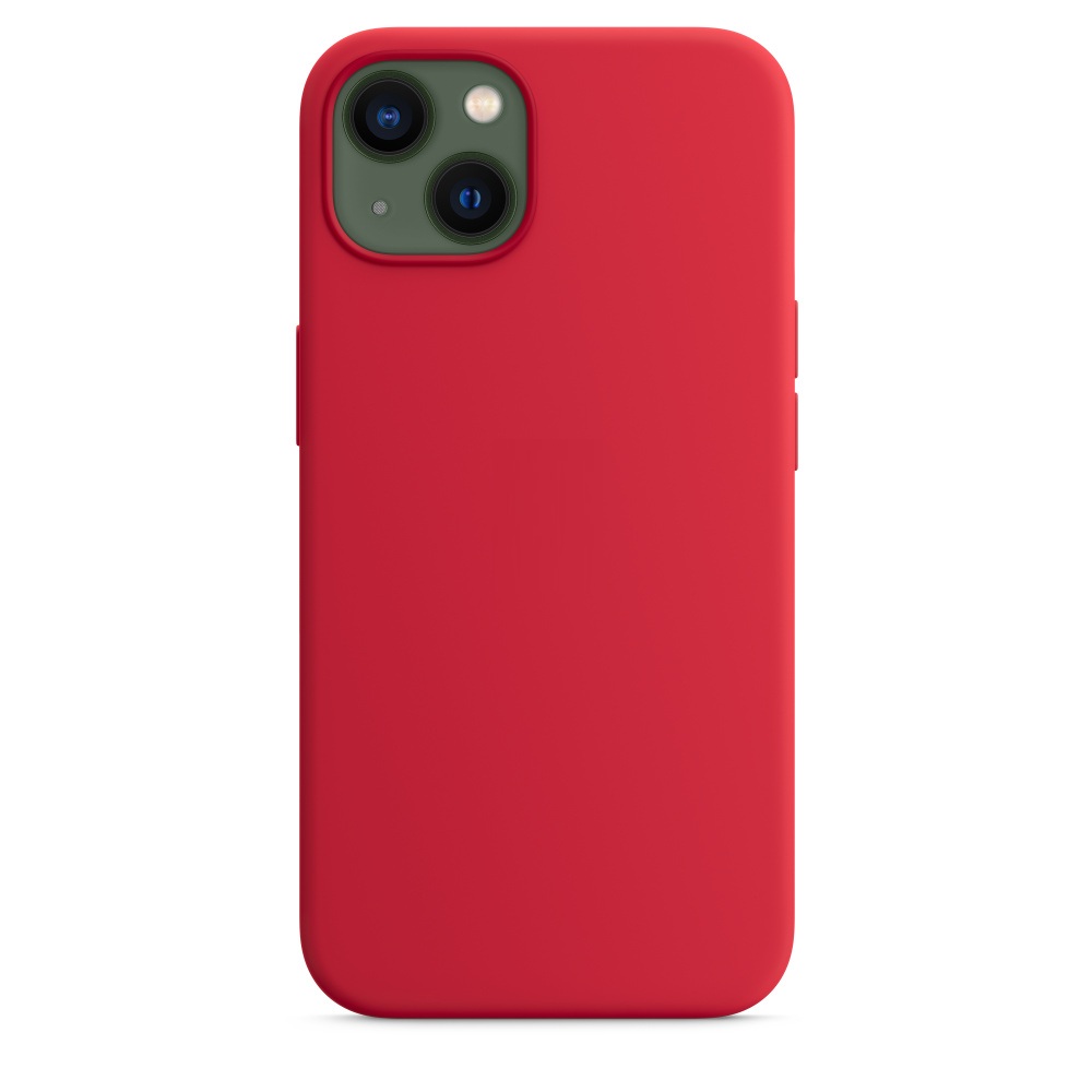 Силиконовый чехол Naturally Silicone Case with MagSafe Red для iPhone 13