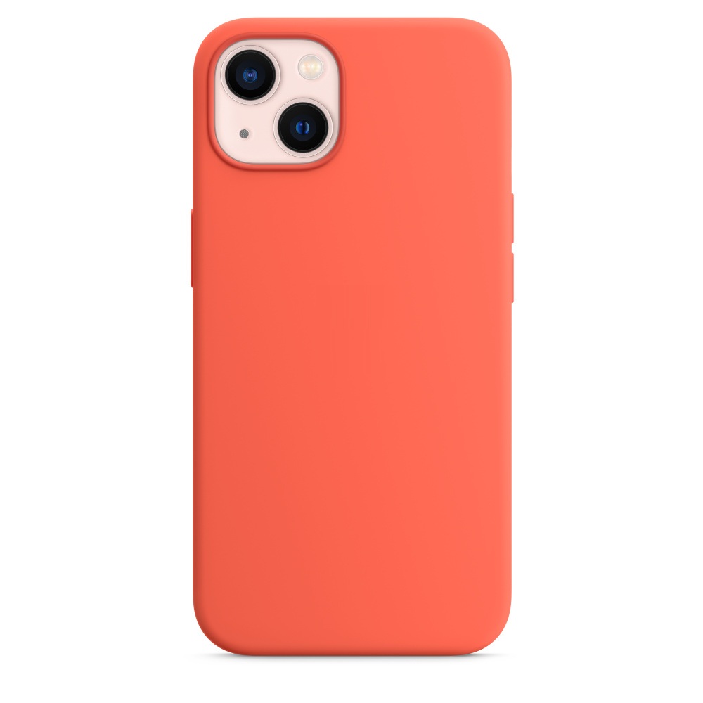 Силиконовый чехол Naturally Silicone Case with MagSafe Nectarine для iPhone 13