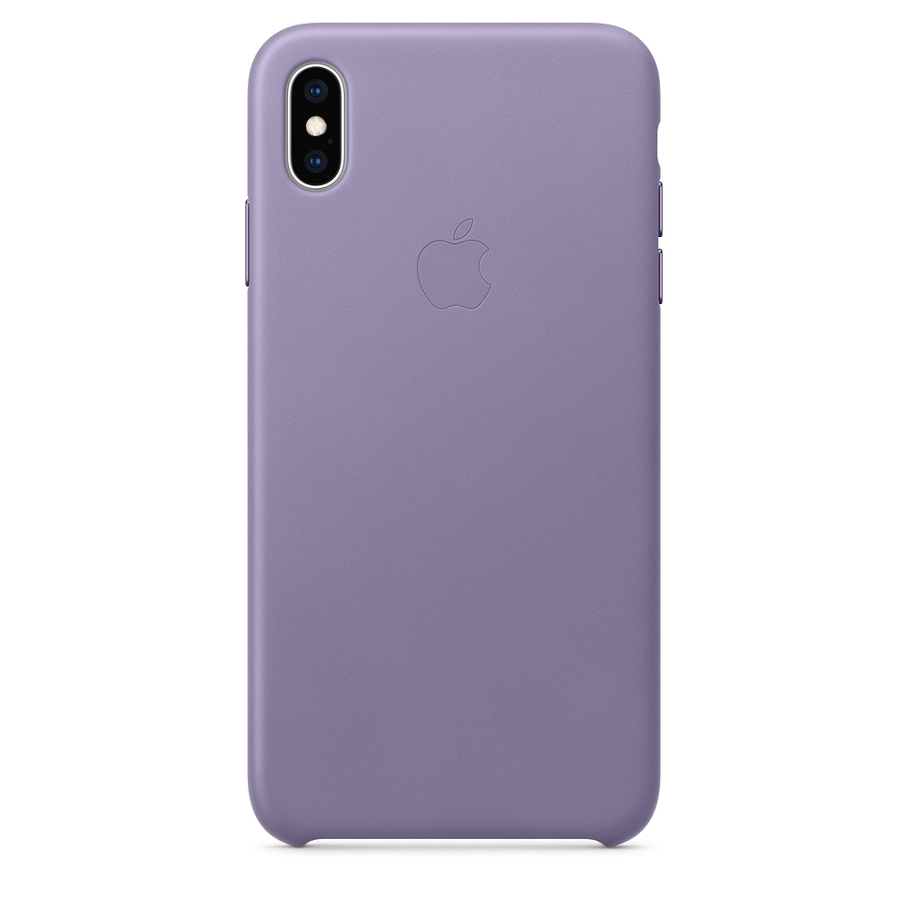 Кожаный чехол Apple iPhone XS Max Leather Case - Lilac (MVH02ZM/A) для iPhone XS Max