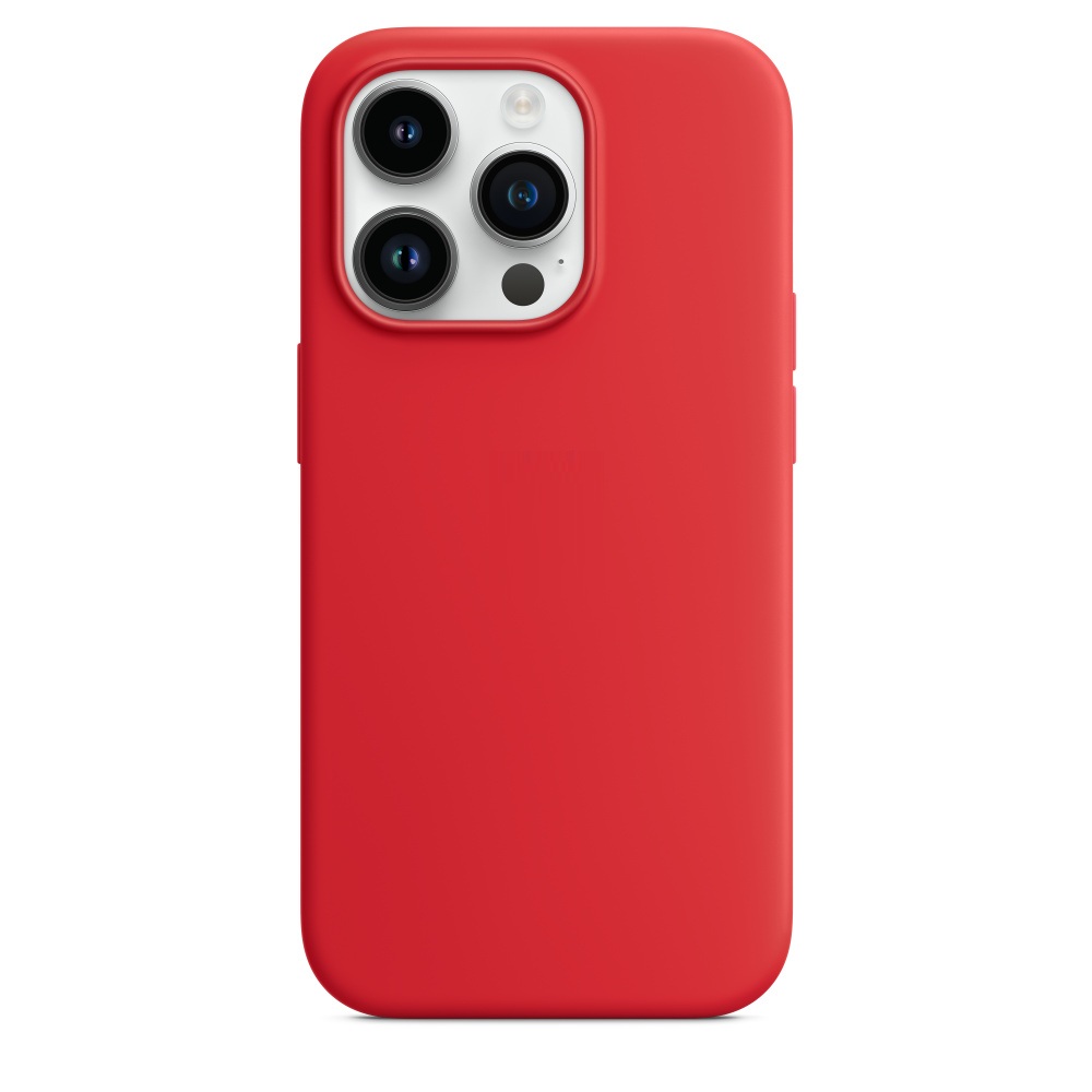 Силиконовый чехол Naturally Silicone Case with MagSafe Red для iPhone 14 Pro