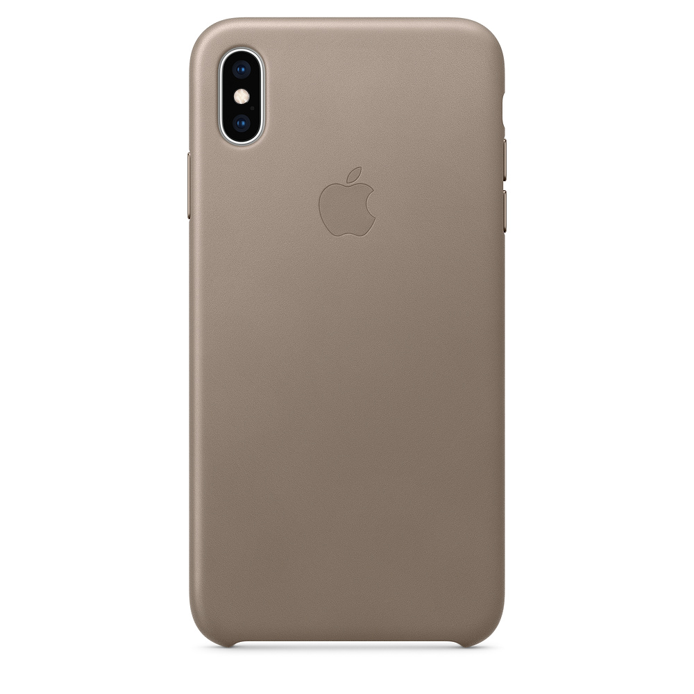 Кожаный чехол Apple iPhone XS Max Leather Case - Taupe (MRWR2ZM/A) для iPhone XS Max