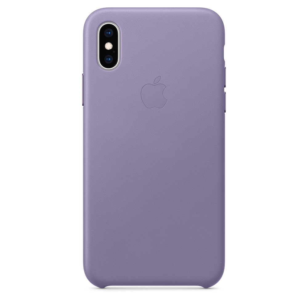 Кожаный чехол Apple iPhone XS Leather Case - Lilac (MVFR2ZM/A) для iPhone XS