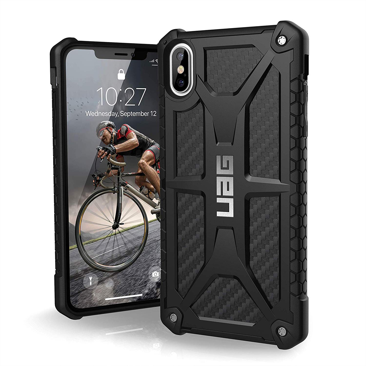 Противоударный защитный чехол UAG Monarch Carbon Fiber для iPhone Xs Max