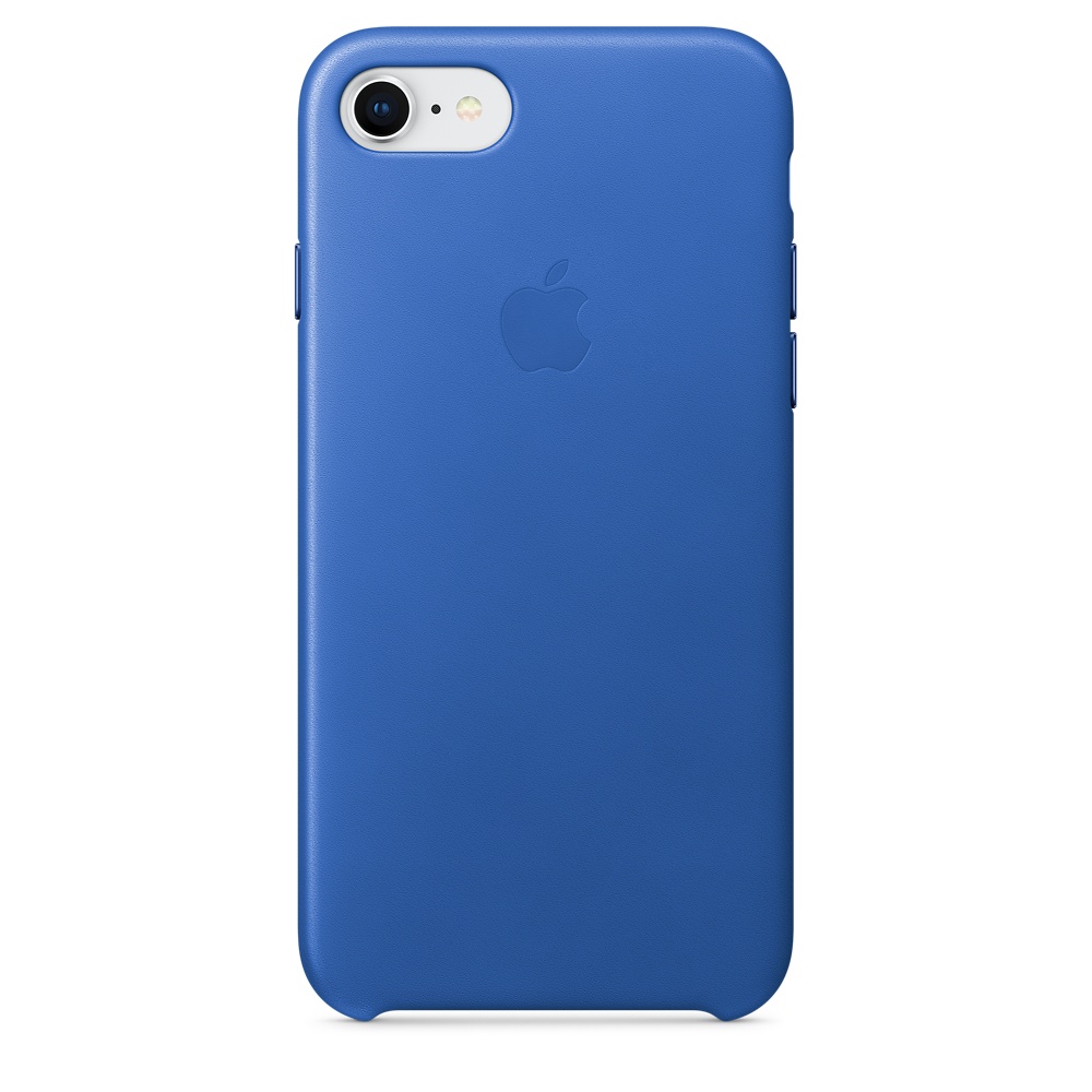 Кожаный чехол Apple iPhone 8 Leather Case Electric Blue (MRG52ZM/A) для iPhone 7/iPhone 8/SE (2020)