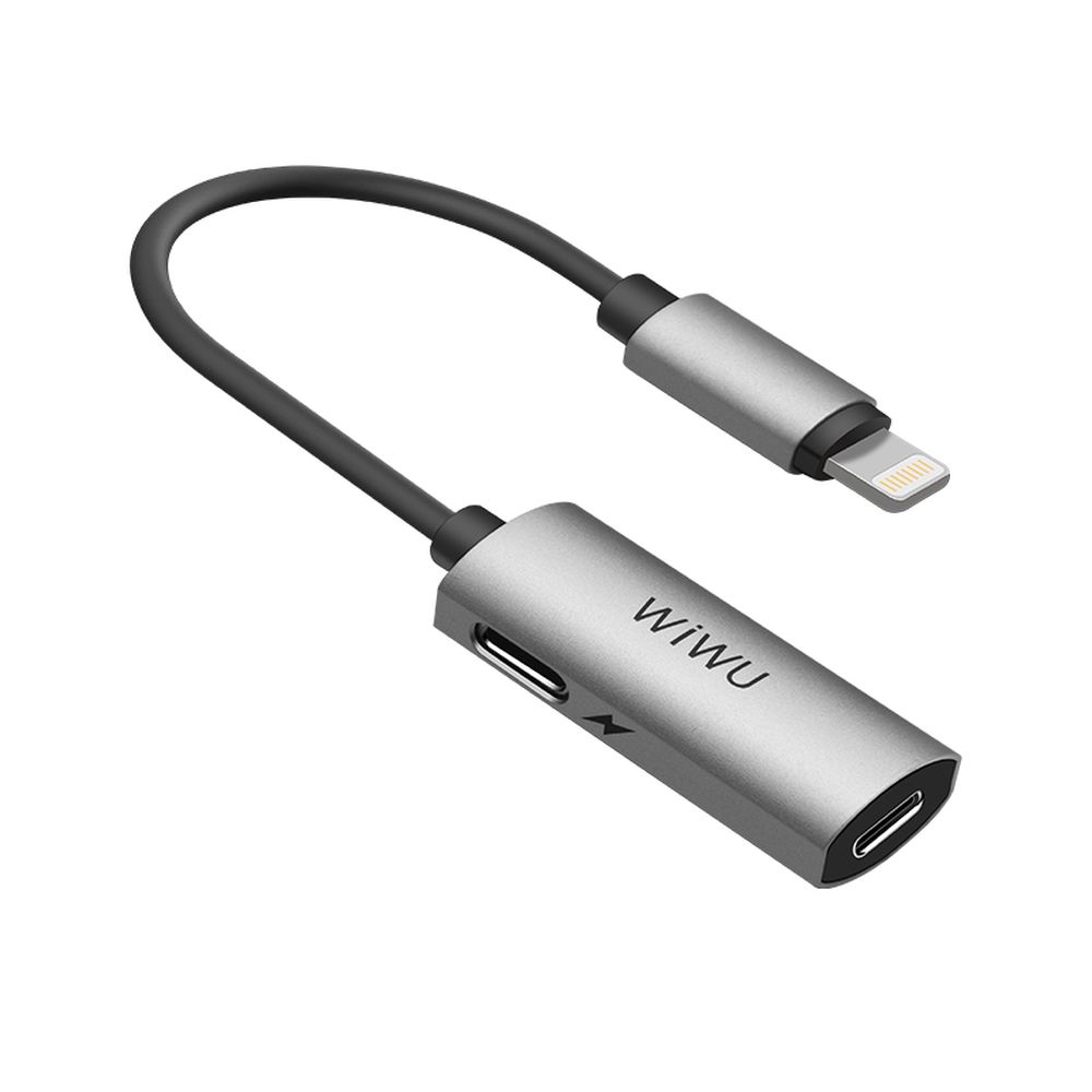 Переходник Wiwu Dual Lightning Adapter Grey (LT02)