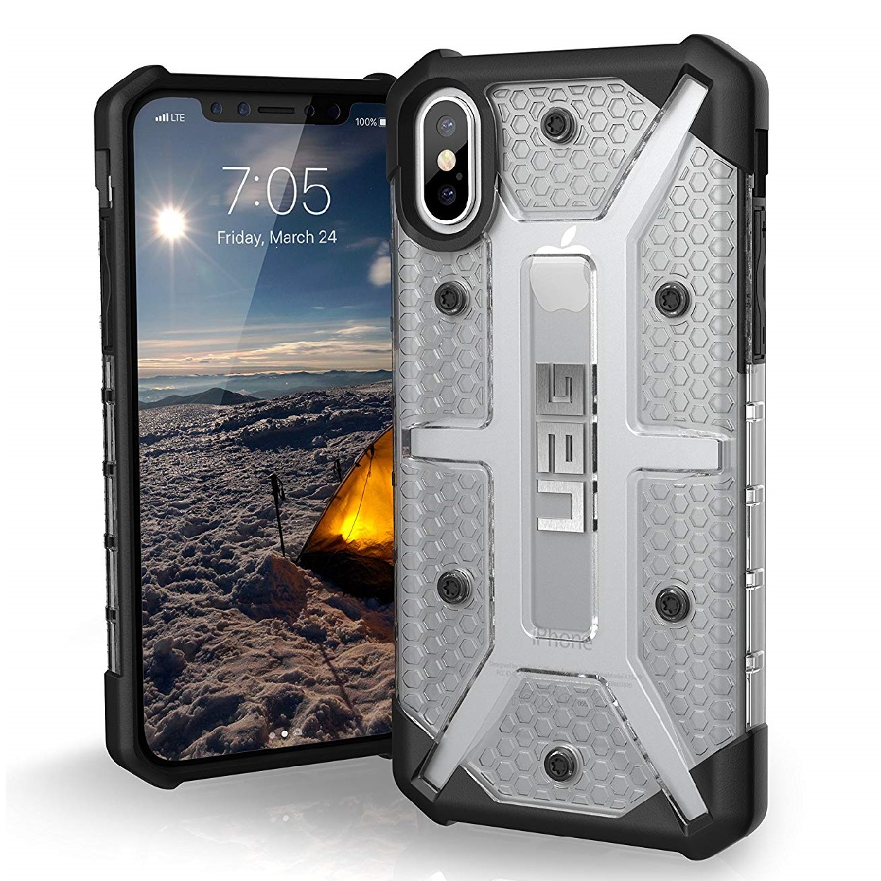 Противоударный защитный чехол UAG Plasma Ice для iPhone X/XS