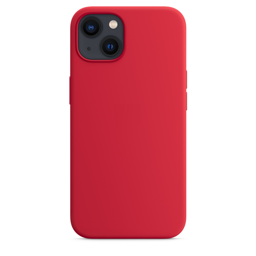 Силиконовый чехол Naturally Silicone Case with MagSafe Red для iPhone 13