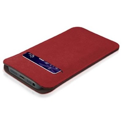 Чехол Macally Microfiber Pouch Red для iPhone 5S/SE