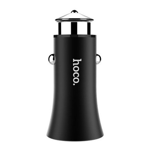 Автомобильное зарядное устройство Hoco Titan Dual USB Car Charger Black 1A - 2.4A