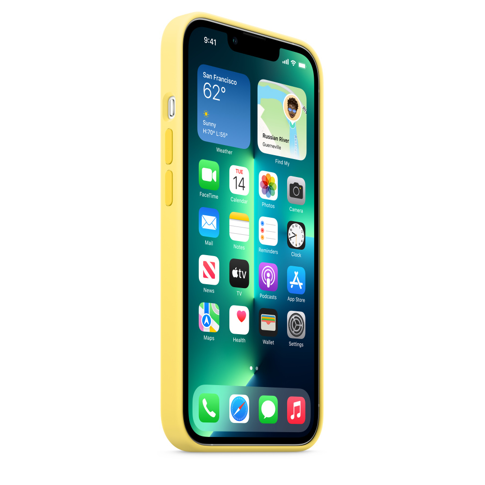 Силиконовый чехол Naturally Silicone Case with MagSafe Lemon Zest для iPhone 13 Pro